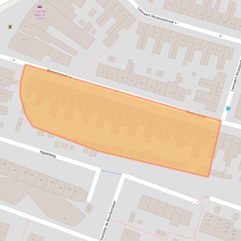 Kaart van postcodegebied 3818NH.