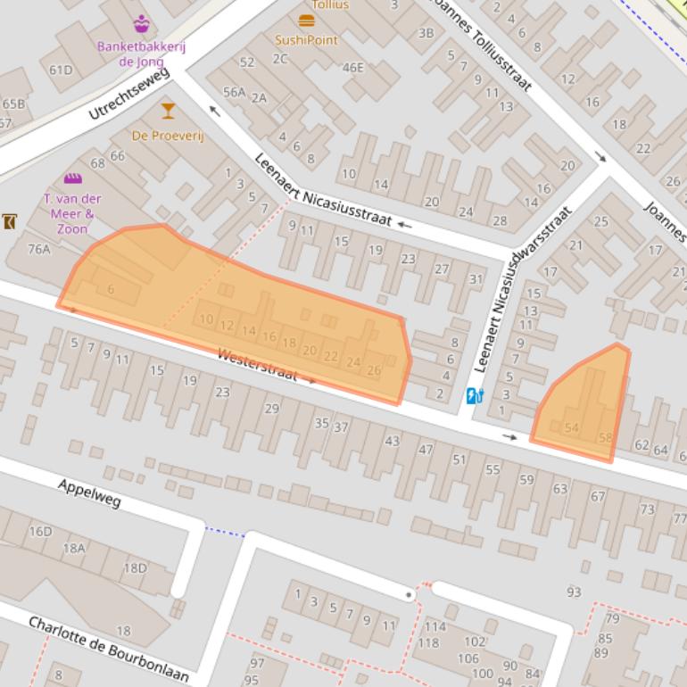 Kaart van postcodegebied 3818NL.