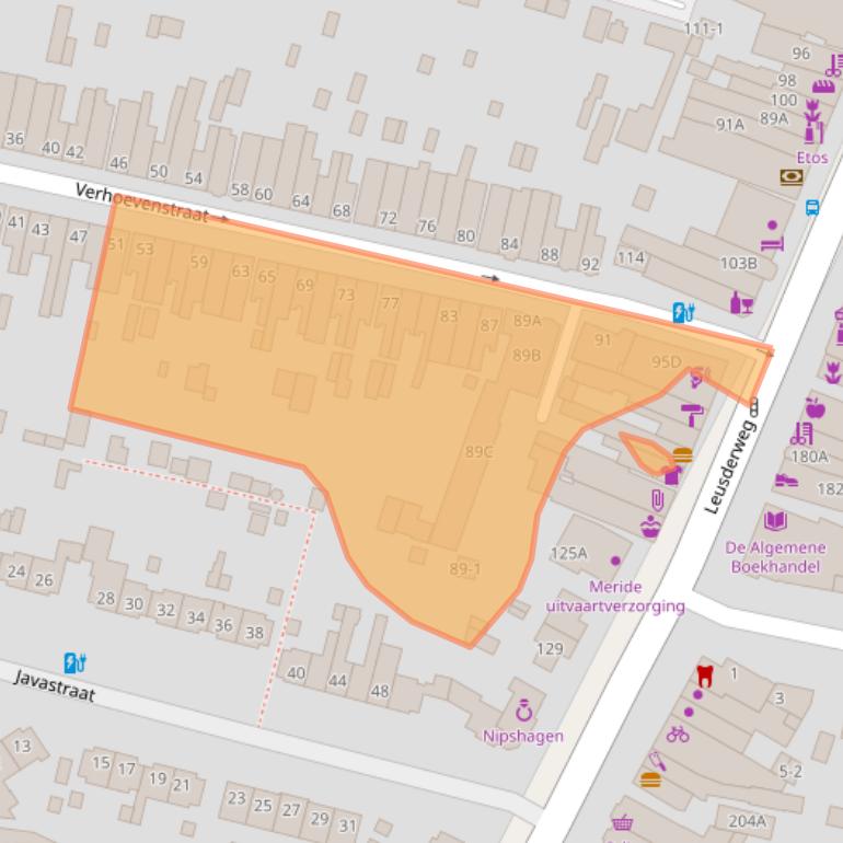 Kaart van postcodegebied 3818PL.