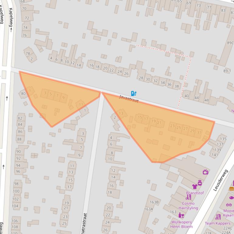Kaart van postcodegebied 3818RA.