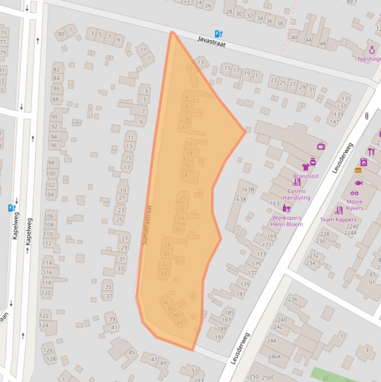 Kaart van postcodegebied 3818RG.