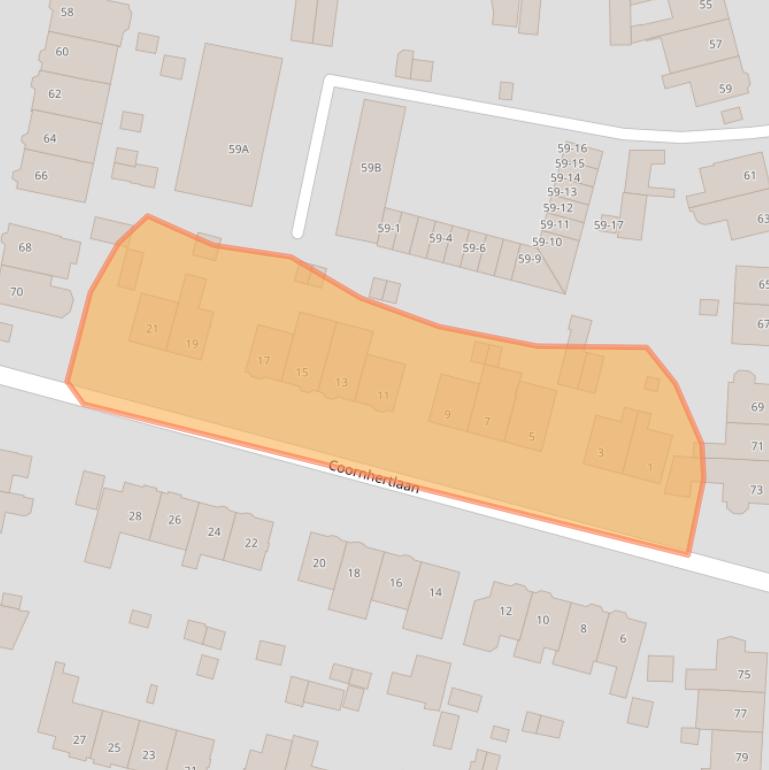 Kaart van postcodegebied 3818RH.