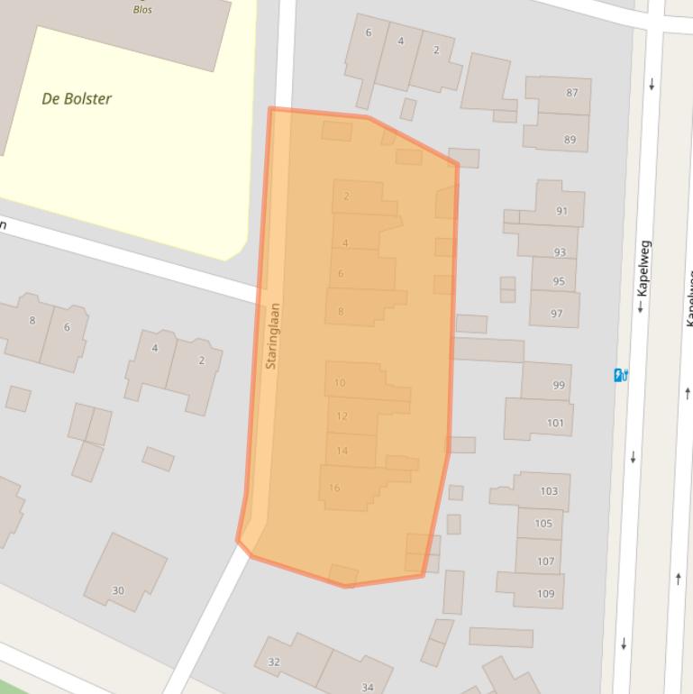 Kaart van postcodegebied 3818RN.