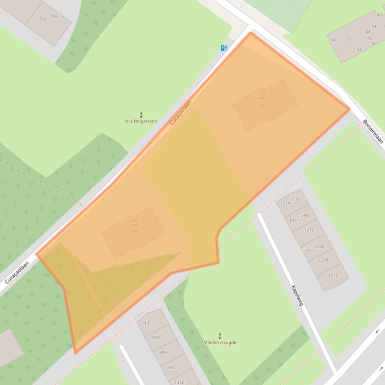 Kaart van postcodegebied 3818SE.