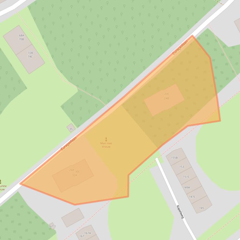 Kaart van postcodegebied 3818SG.