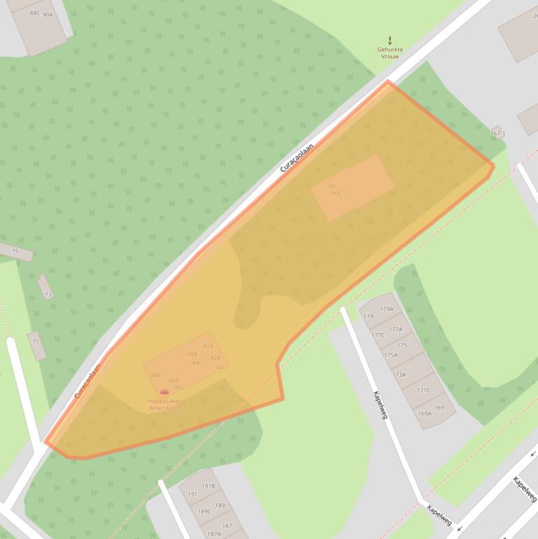 Kaart van postcodegebied 3818SH.