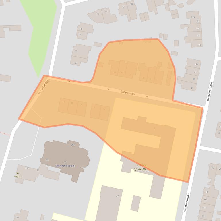 Kaart van postcodegebied 3818VG.