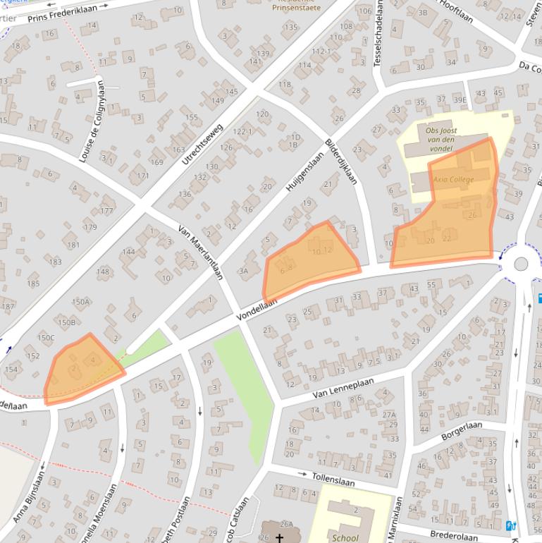 Kaart van postcodegebied 3818WP.