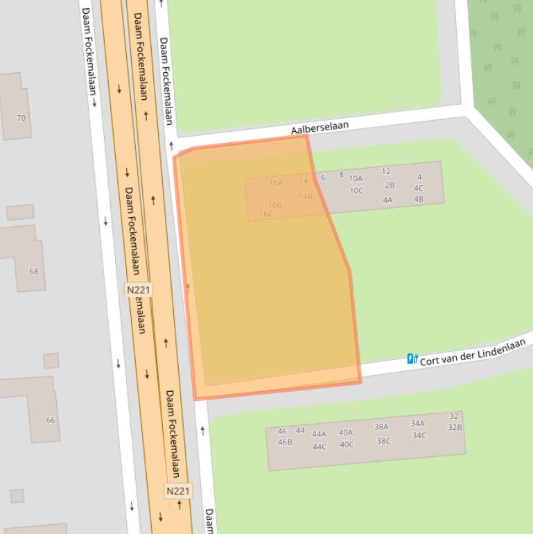 Kaart van postcodegebied 3818XN.