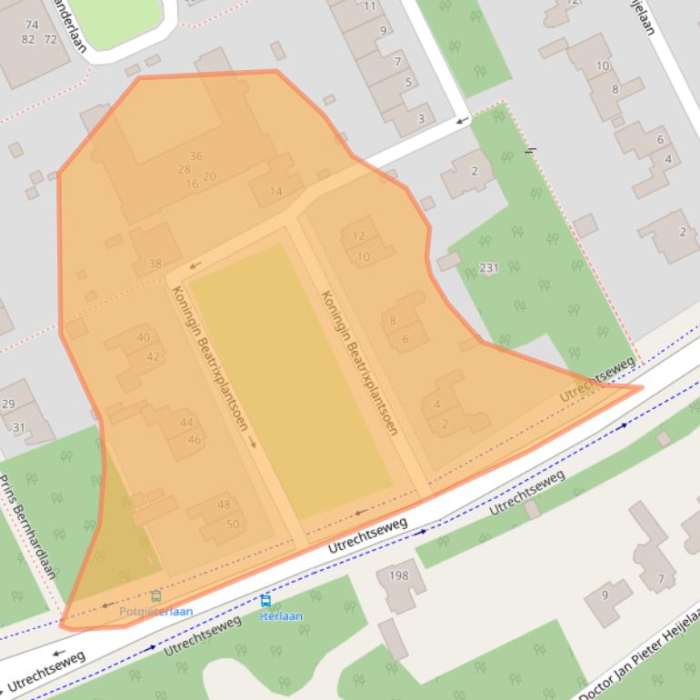 Kaart van postcodegebied 3818ZB.