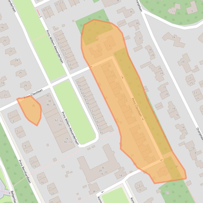 Kaart van postcodegebied 3818ZC.