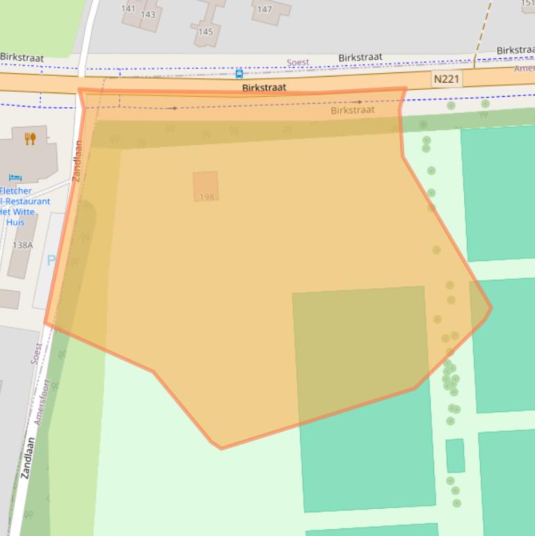 Kaart van postcodegebied 3819AD.