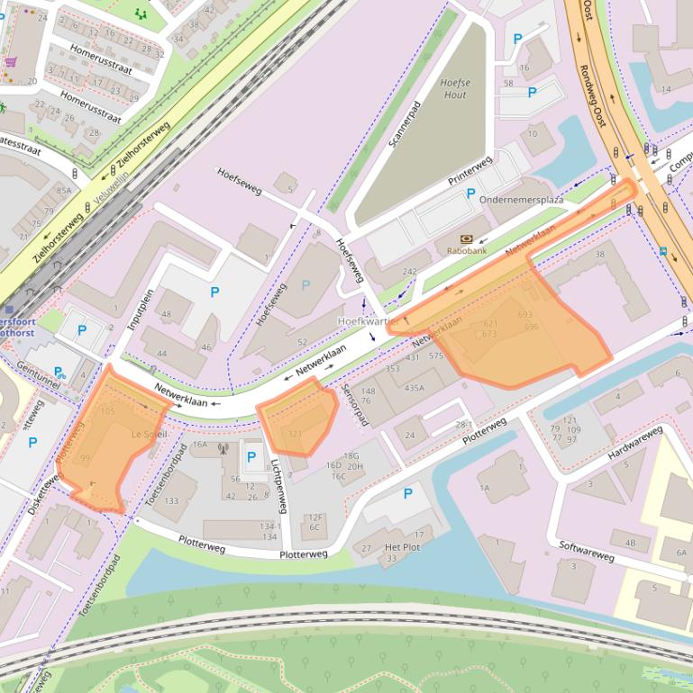 Kaart van postcodegebied 3821AC.