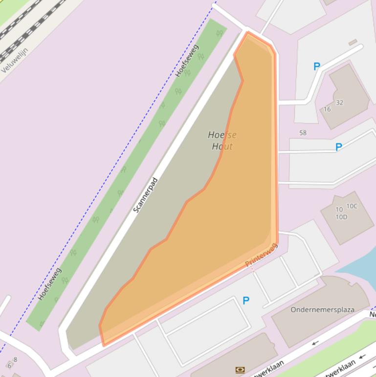 Kaart van postcodegebied 3821AP.