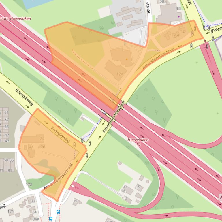 Kaart van postcodegebied 3821CB.