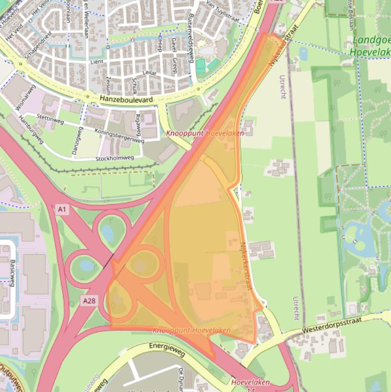 Kaart van postcodegebied 3821CD.