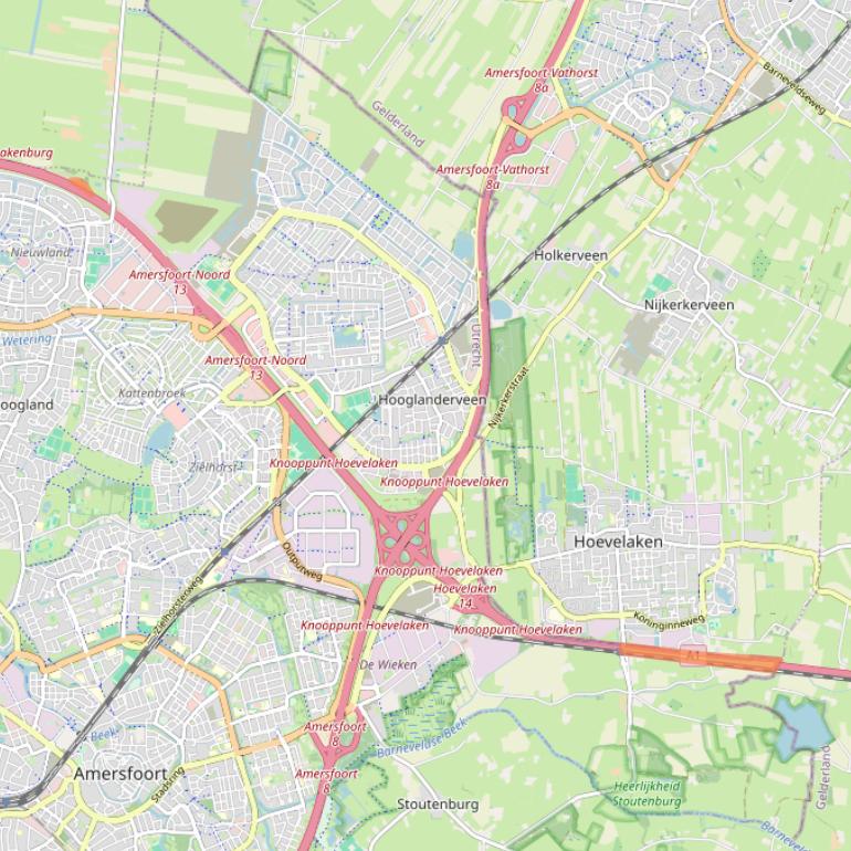 Kaart van postcodegebied 3821CH.