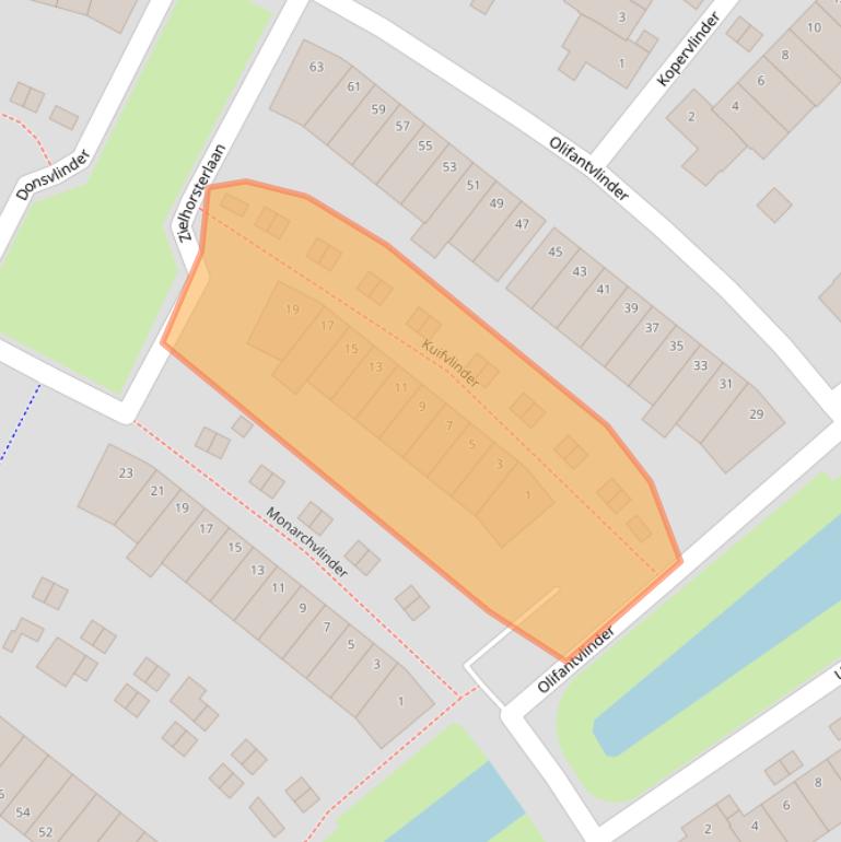 Kaart van postcodegebied 3822AG.