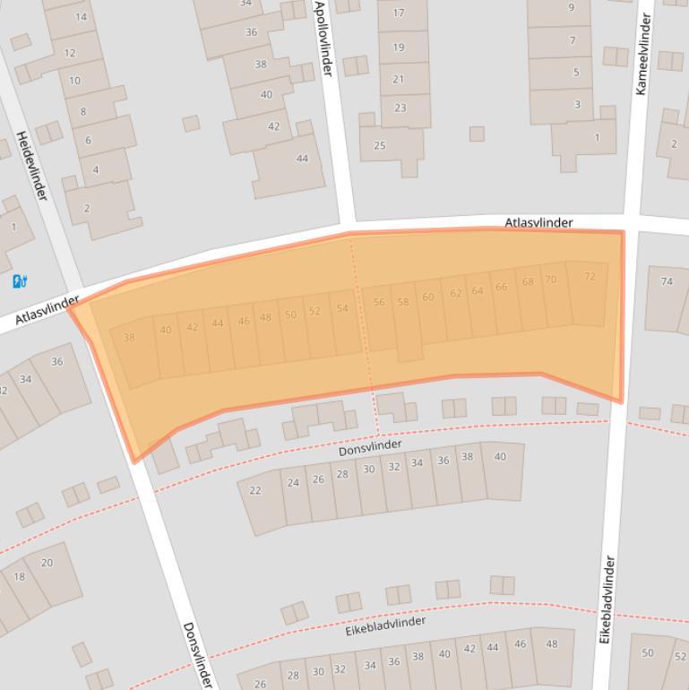Kaart van postcodegebied 3822AM.