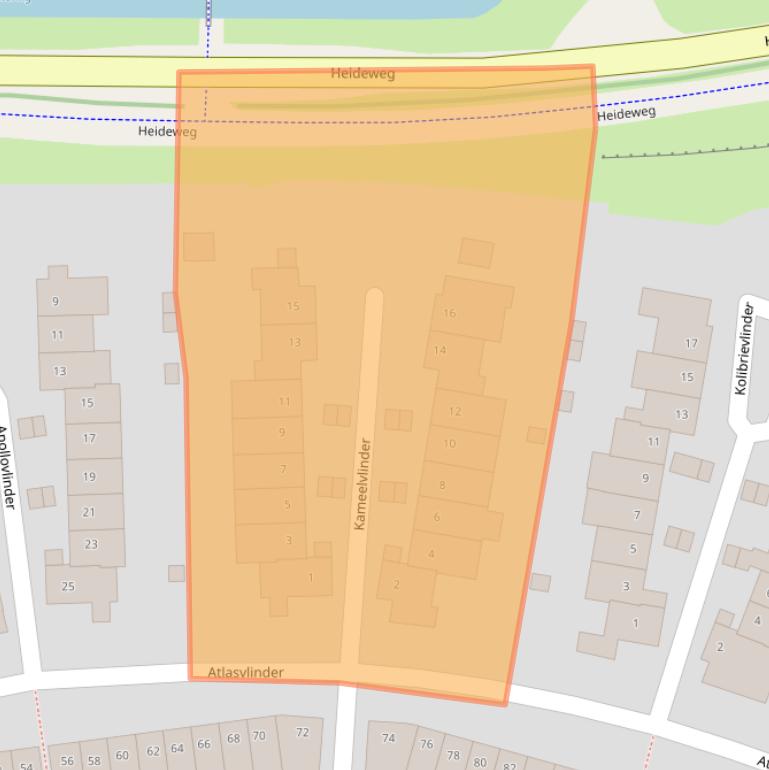 Kaart van postcodegebied 3822AR.