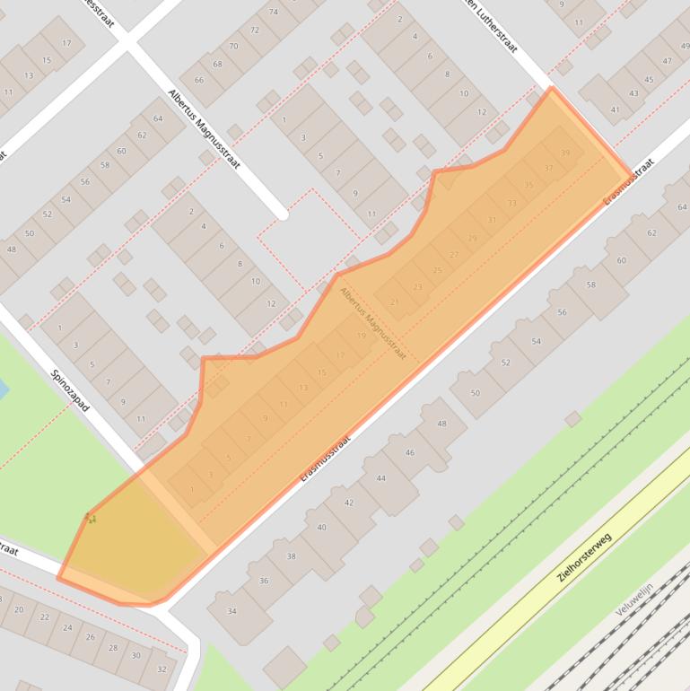 Kaart van postcodegebied 3822BB.