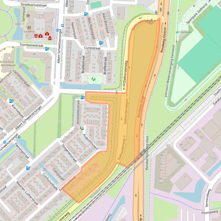 Kaart van postcodegebied 3822BH.