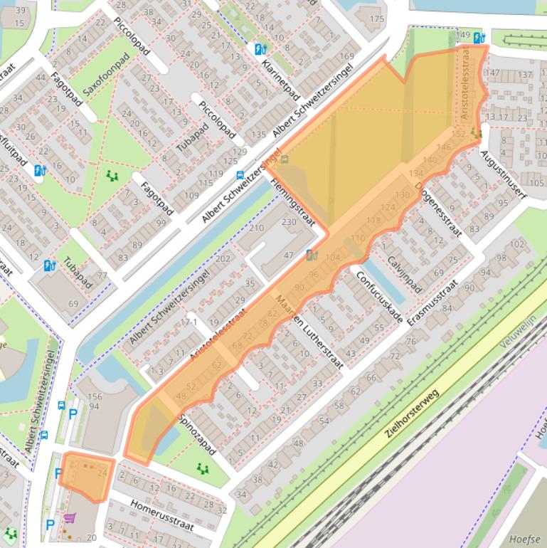 Kaart van postcodegebied 3822BT.