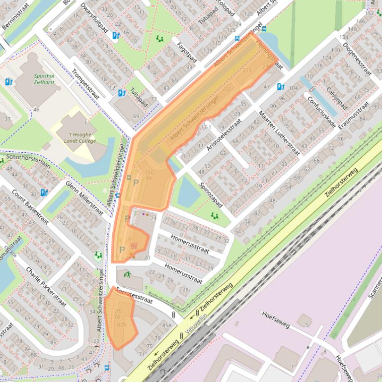 Kaart van postcodegebied 3822BX.