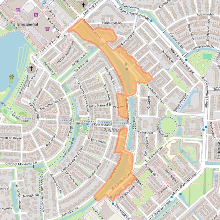 Kaart van postcodegebied 3822CG.