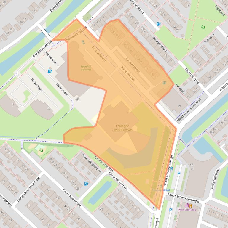 Kaart van postcodegebied 3822CK.