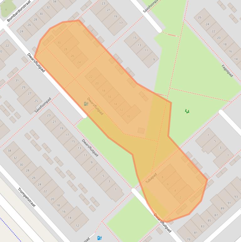 Kaart van postcodegebied 3822CM.