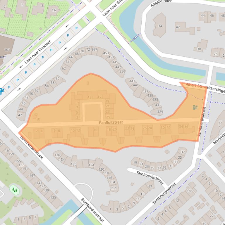 Kaart van postcodegebied 3822CX.