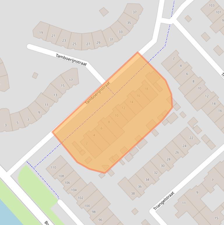 Kaart van postcodegebied 3822DE.