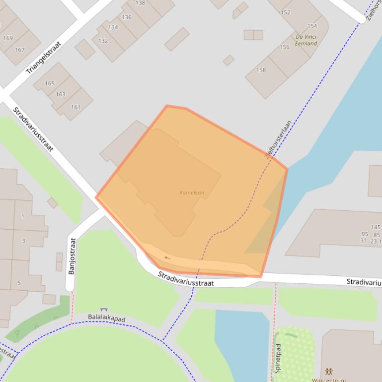 Kaart van postcodegebied 3822DP.