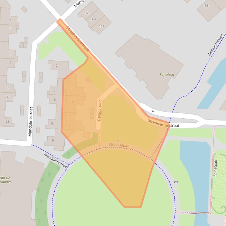 Kaart van postcodegebied 3822DV.