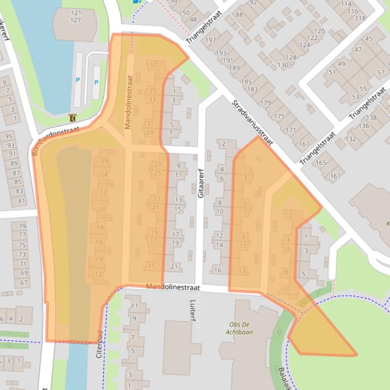 Kaart van postcodegebied 3822DW.
