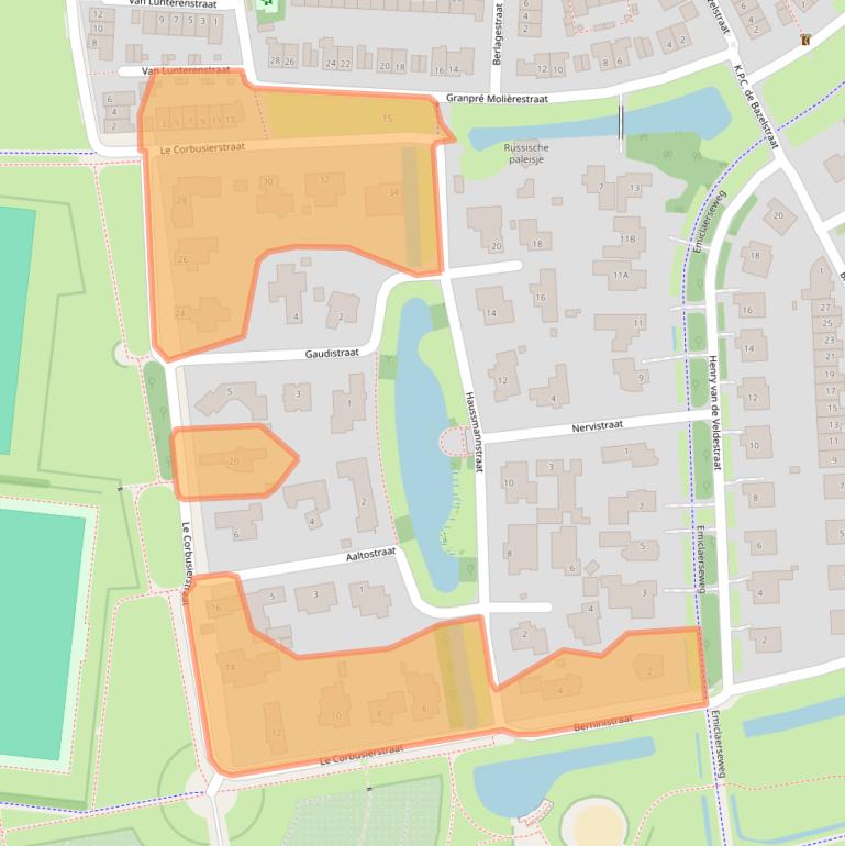 Kaart van postcodegebied 3822EA.