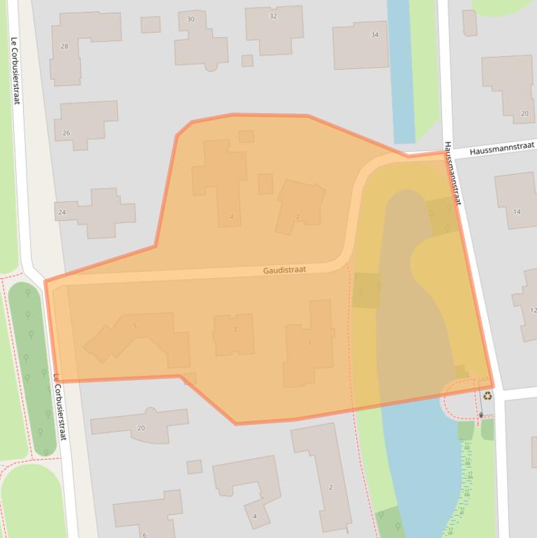 Kaart van postcodegebied 3822EC.