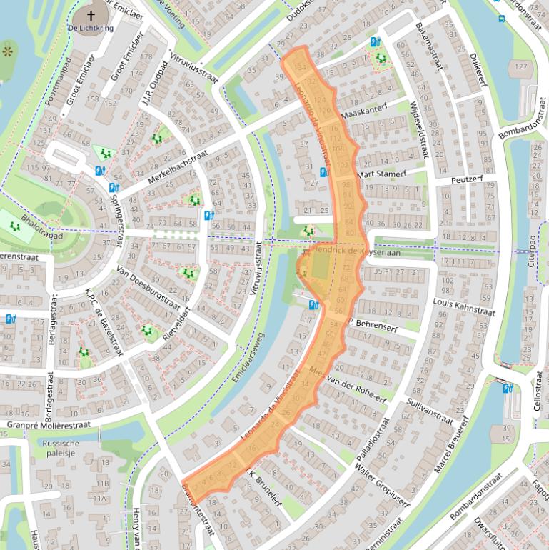 Kaart van postcodegebied 3822EJ.