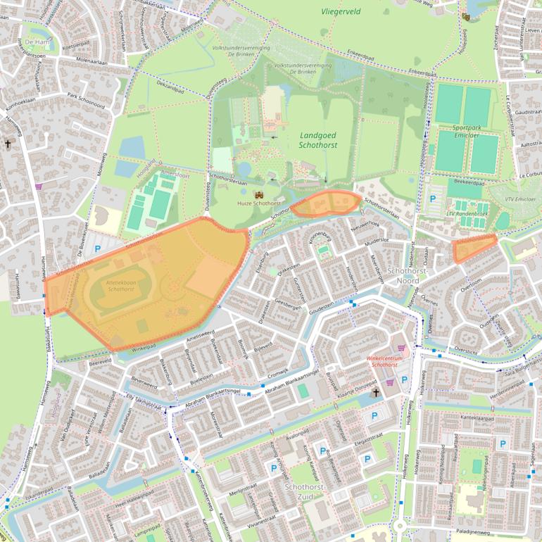 Kaart van postcodegebied 3822NB.