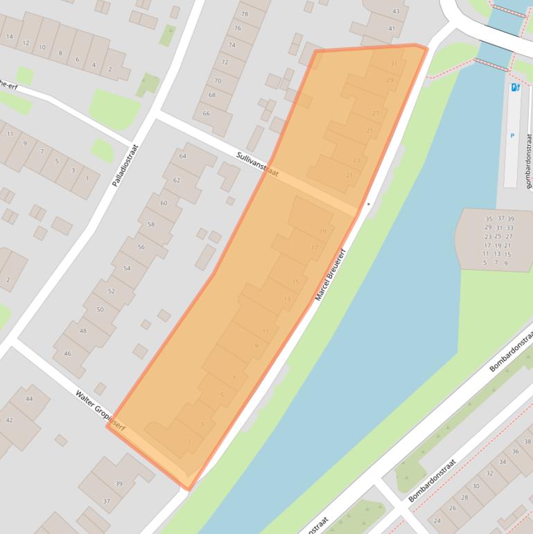 Kaart van postcodegebied 3822VB.