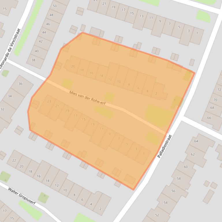 Kaart van postcodegebied 3822VH.