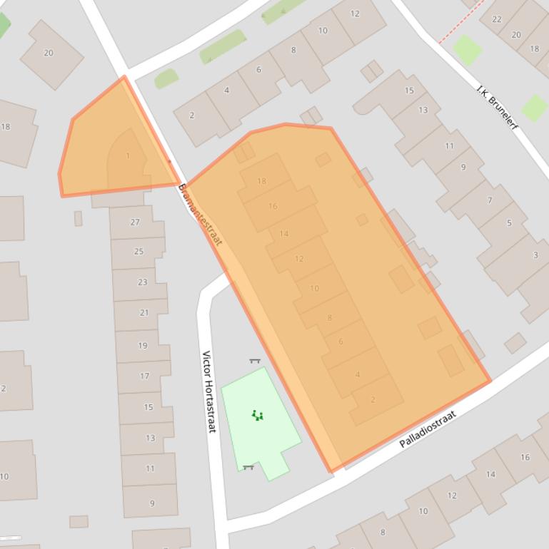 Kaart van postcodegebied 3822VL.