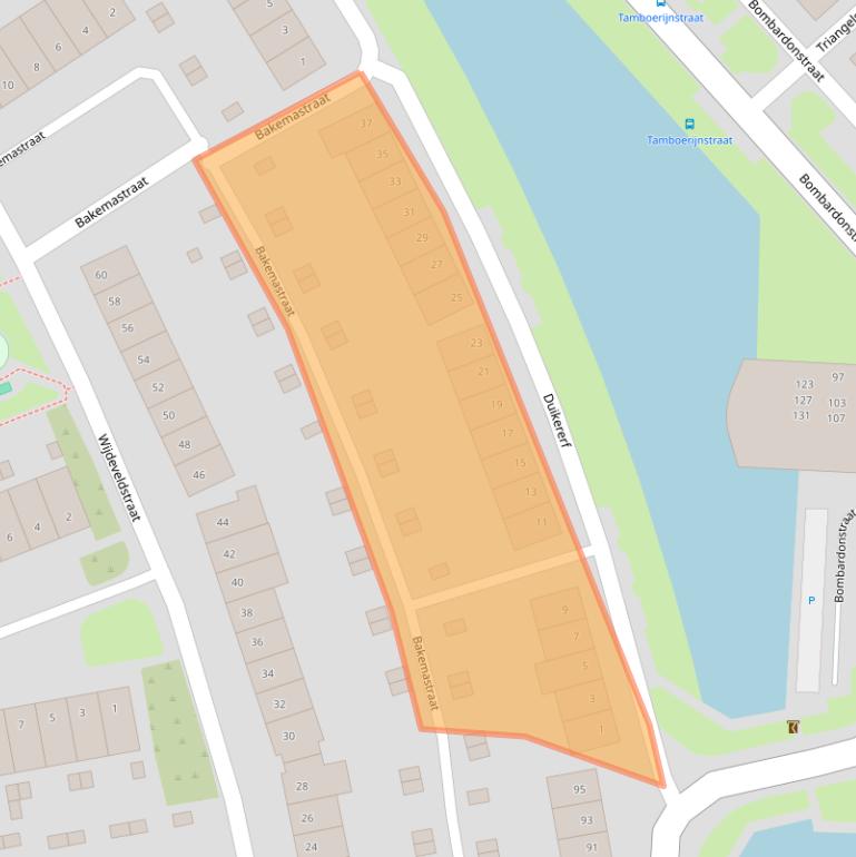 Kaart van postcodegebied 3822WN.