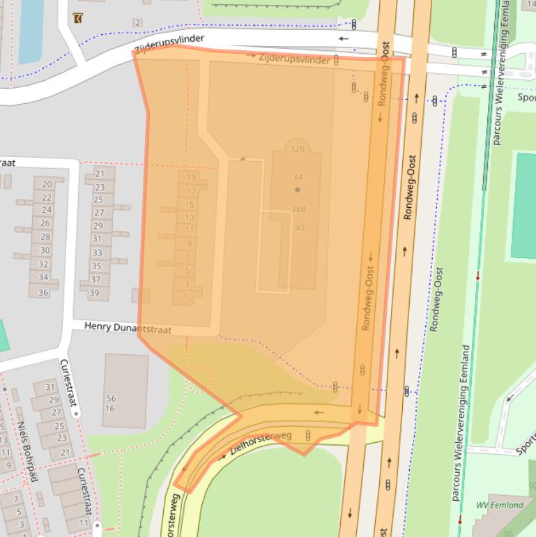Kaart van postcodegebied 3822XE.