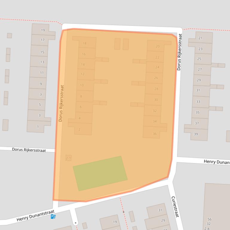 Kaart van postcodegebied 3822XH.