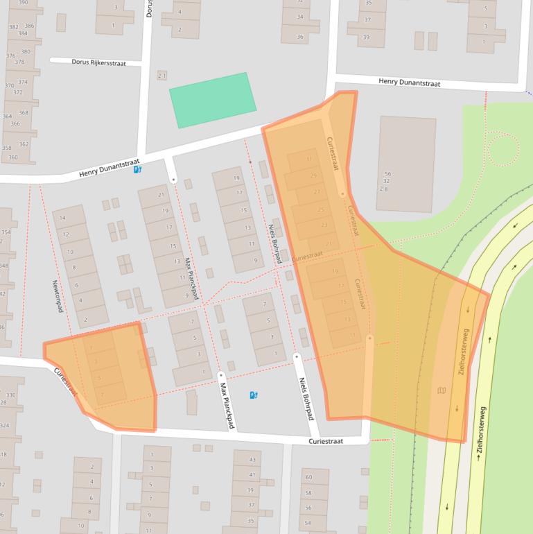 Kaart van postcodegebied 3822XJ.