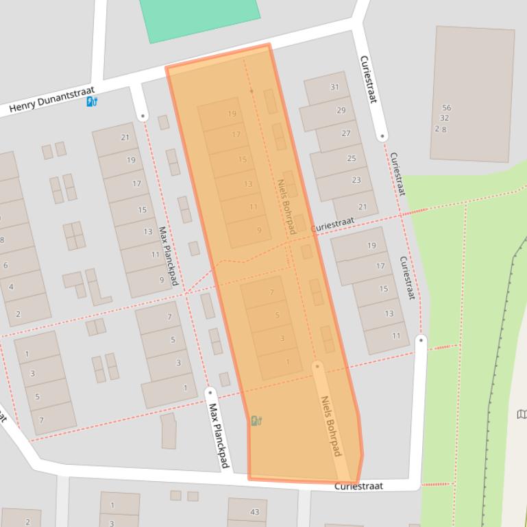 Kaart van postcodegebied 3822XM.
