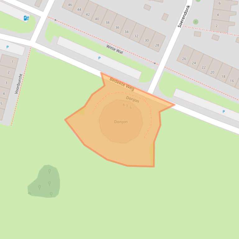 Kaart van postcodegebied 3823AB.