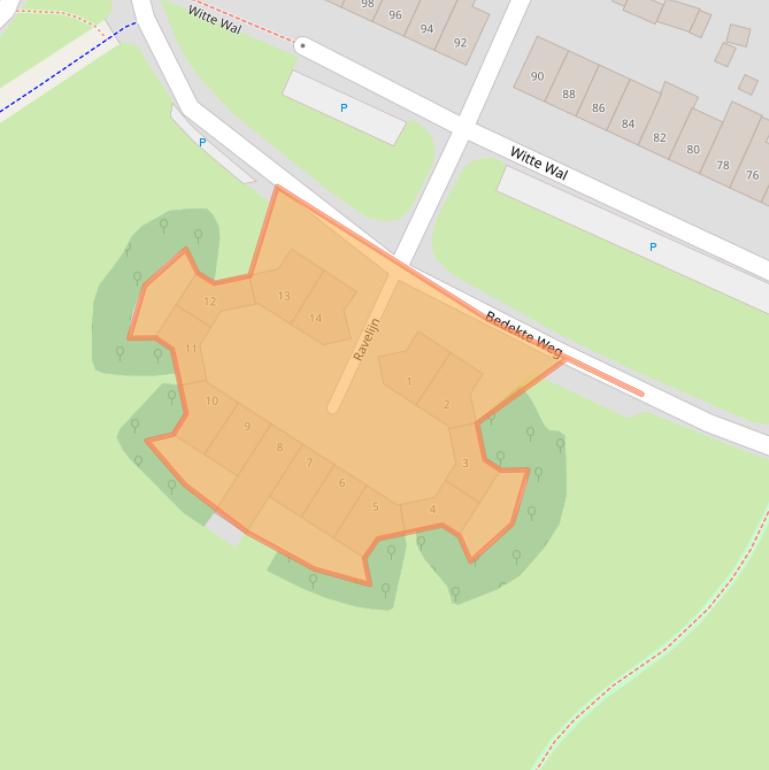 Kaart van postcodegebied 3823AD.